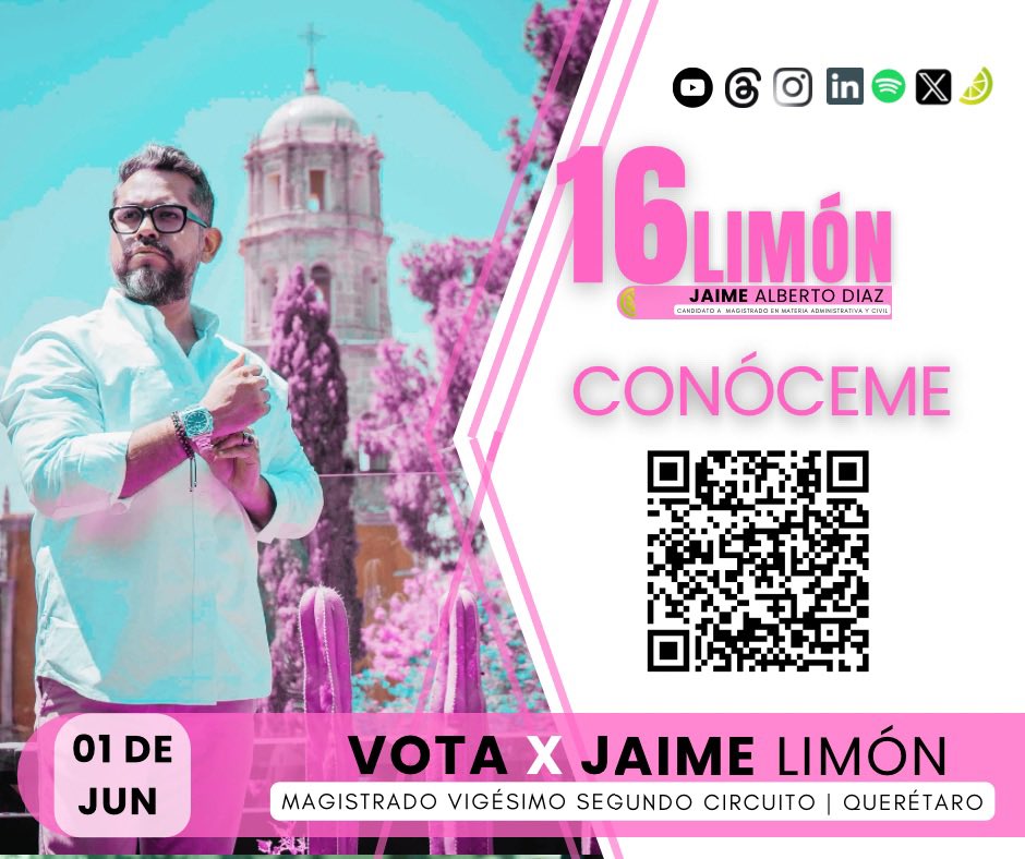 🛠️ Construir un nuevo #PoderJudicial   requiere perfiles capaces. 

En #Querétaro, <a href="/JaimeLimonMX/">Jaime Limón MX</a> 🍋🩷es una apuesta segura por la experiencia, el compromiso y la transparencia. 

Conoce su trayectoria y logros aquí: 
👉🏻bit.ly/JaimeLimonMX

#Elecciones2025MX  #CambiemosElRumbo