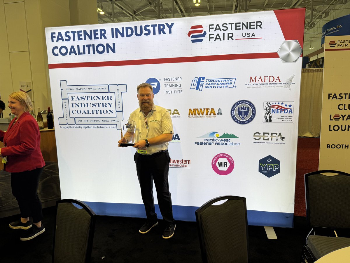Fastener Coalition (FIC) (@fstnrcoalition) on Twitter photo First award recipient!! First award recipient!!