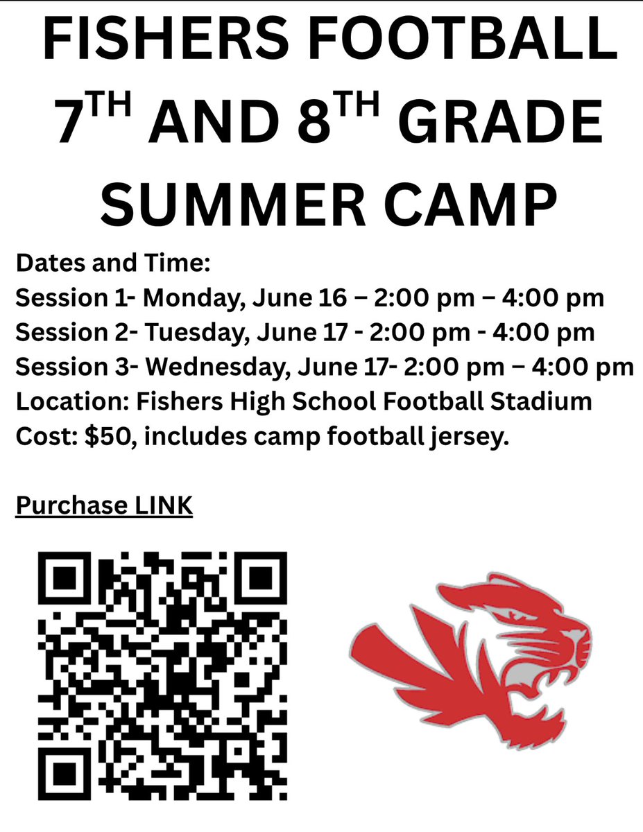 FballTiger's tweet image. Calling all players and future Tigers!! 📣📣📣
Sign up for our summer camps!! All the information is in the pictures below! Can’t wait to see you there!!! 🏈 🏈 🏈
