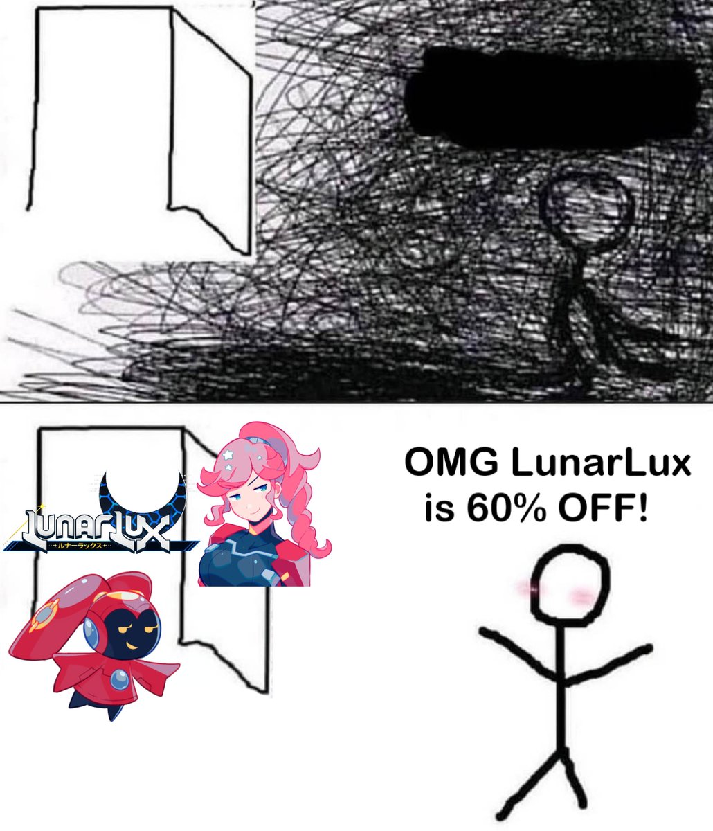 LunarLux is currently 60% OFF on Steam! Check out our game if you like sci-fi adventure RPGs, anime, and lots of cheesecake😳🍰 #LunarLux