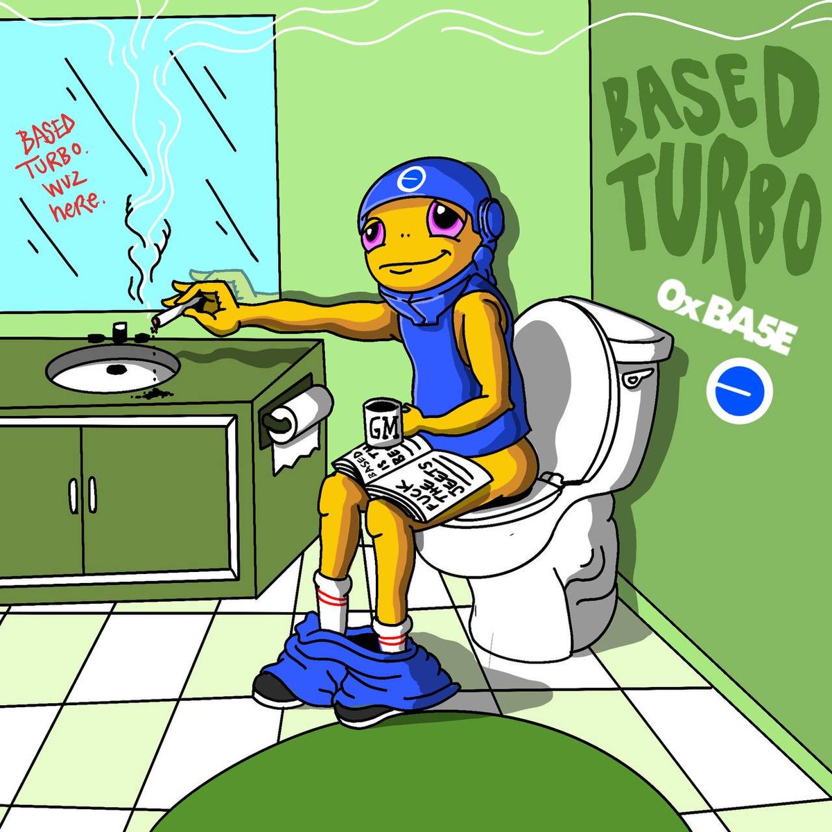 Turbo didn’t fall off...
He was just loading up on the toilet 🚽
Now it’s BASED. Now it’s TIME.

🧻 From the bathroom to the blockchain.
💥 From GM coffee to 100x charts.
📍CA: 0xBA5E66FB16944Da22A62Ea4FD70ad02008744460
📈 Chart: dexscreener.com/base/0xc1a6d4c…
⚡️Swap: