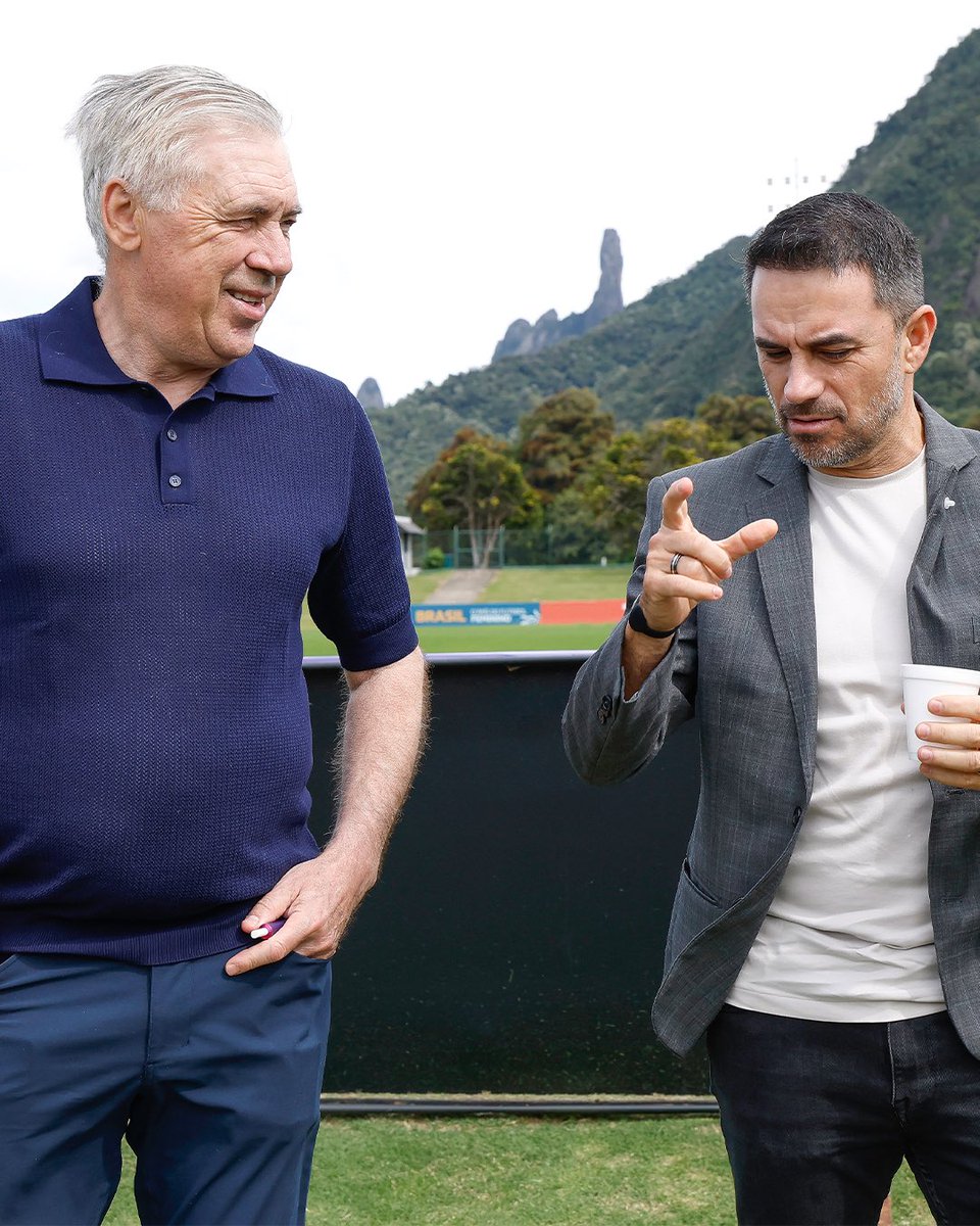 CBF_Futebol's tweet photo. EM CASA! 🇧🇷

O treinador da Seleção Brasileira, Carlo Ancelotti, conheceu nesta quarta-feira (28) a estrutura da Granja Comary, localizada em Teresópolis, no Rio de Janeiro. Ele teve o primeiro contato com o centro de treinamento, utilizado pela Amarelinha desde 1987, na preparação para a Copa América daquele ano.

📸: Rafael Ribeiro/CBF