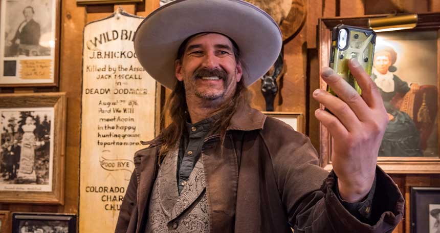 Immerse yourself in Deadwood’s history and greatest legends such as Wild Bill Hickok! #WildBillMe is a fun way to learn about one of Deadwood’s most famous residents while exploring the town. Wild Bill has many likenesses of him around town, (and may still be roaming around
