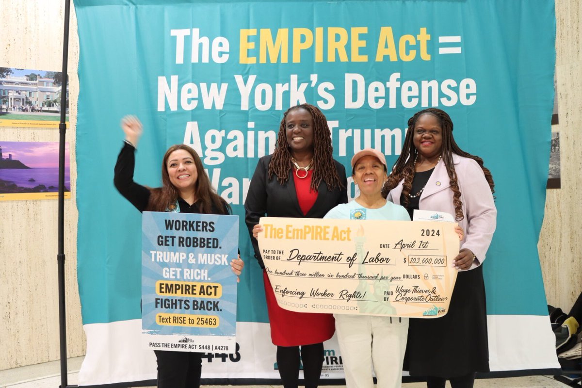 popdemoc's tweet photo. In the name of worker justice, we hit Albany with heart, power, and a photo booth! 

Wage theft is a billion-dollar crisis in New York, &amp; we're done being silent about it. The #EmPIREAct would give us the tools to get our stolen wages back and hold abusive employers accountable. https://t.co/19PsjinXk2