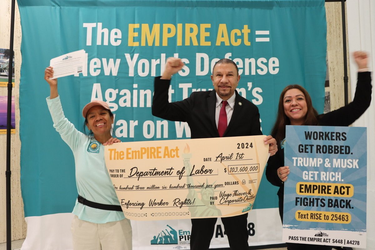 In the name of worker justice, we hit Albany with heart, power, and a photo booth! 

Wage theft is a billion-dollar crisis in New York, &amp; we're done being silent about it. The #EmPIREAct would give us the tools to get our stolen wages back and hold abusive employers accountable.
