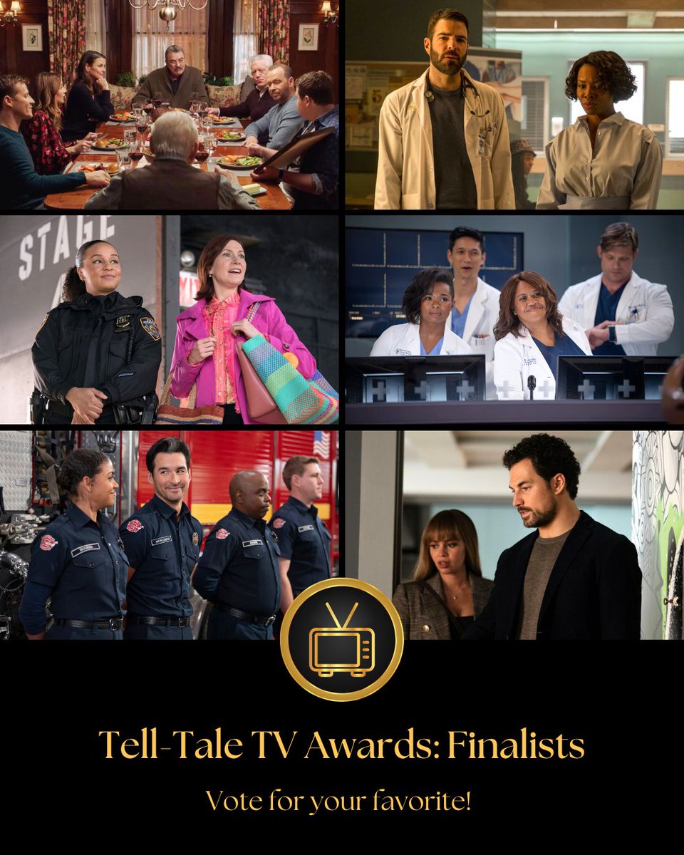 For Favorite Network Drama Series, finalists in the #TellTaleTVAwards are Blue Bloods, Brilliant Minds, Elsbeth, Grey’s Anatomy, Station 19, and Wild Cards. Let us know who you're voting for! 📺🏆

Vote here: telltaletv.com/2025/05/vote-f…