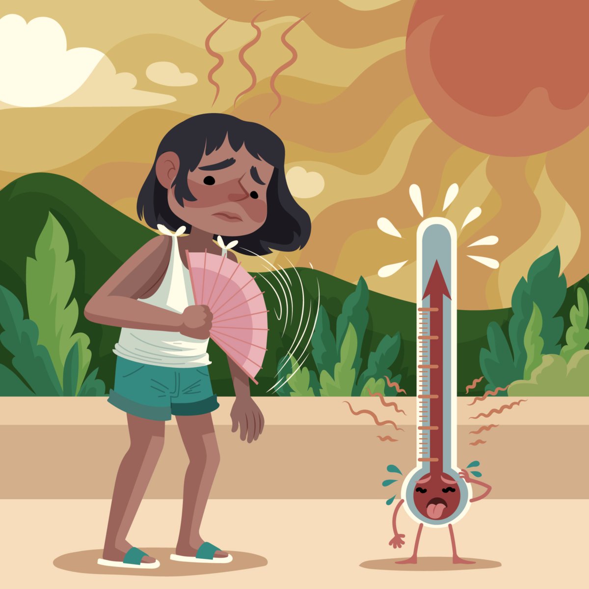 Protect children from heat risk, hydration, and heat related illness this summer with these tips cdc.gov/heat-health/ri…