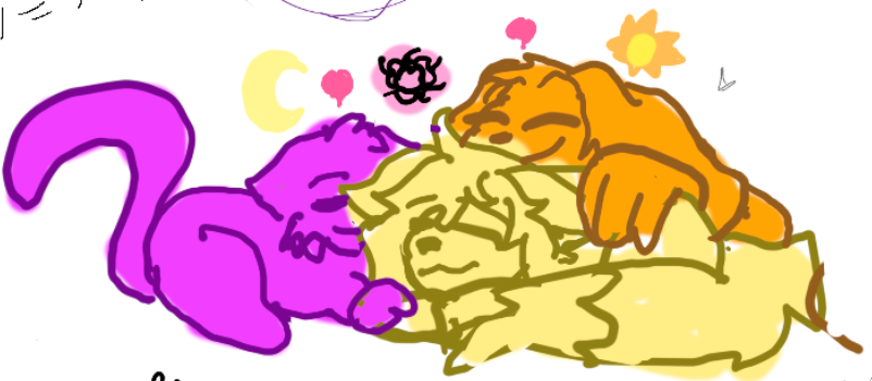 RoseMournpetal's tweet photo. Doodles of DogDay with a Guitar with tiny me and CatNap, and The trio eeping  : 3

#SmilingCritters #CelestialBloom #DogDay #CatNap #PhoenixSnow https://t.co/1OOvNdWHQS