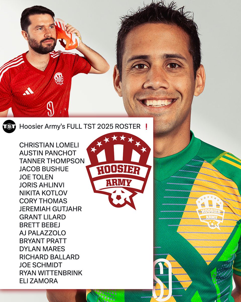 Hoosier Army’s Full TST 2025 Roster! 

TST Tickets: tst7v7.com/tickets
