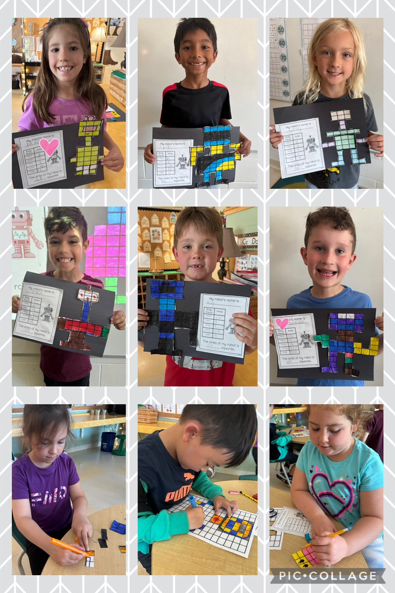 Mrs. Blair (@blairdenisa) on Twitter photo Creativity and measurement filled the room this morning as students created their "Area Robots" ! :)
Everyone did such a wonderful job as they tallied up how many square units their robot was! So proud of you all!! 🥰💗 <a href="/StAnneOCSB/">St. Anne School</a> <a href="/OttCatholicSB/">Ottawa Catholic School Board</a> #ocsbMath Creativity and measurement filled the room this morning as students created their "Area Robots" ! :)
Everyone did such a wonderful job as they tallied up how many square units their robot was! So proud of you all!! 🥰💗 <a href="/StAnneOCSB/">St. Anne School</a> <a href="/OttCatholicSB/">Ottawa Catholic School Board</a> #ocsbMath