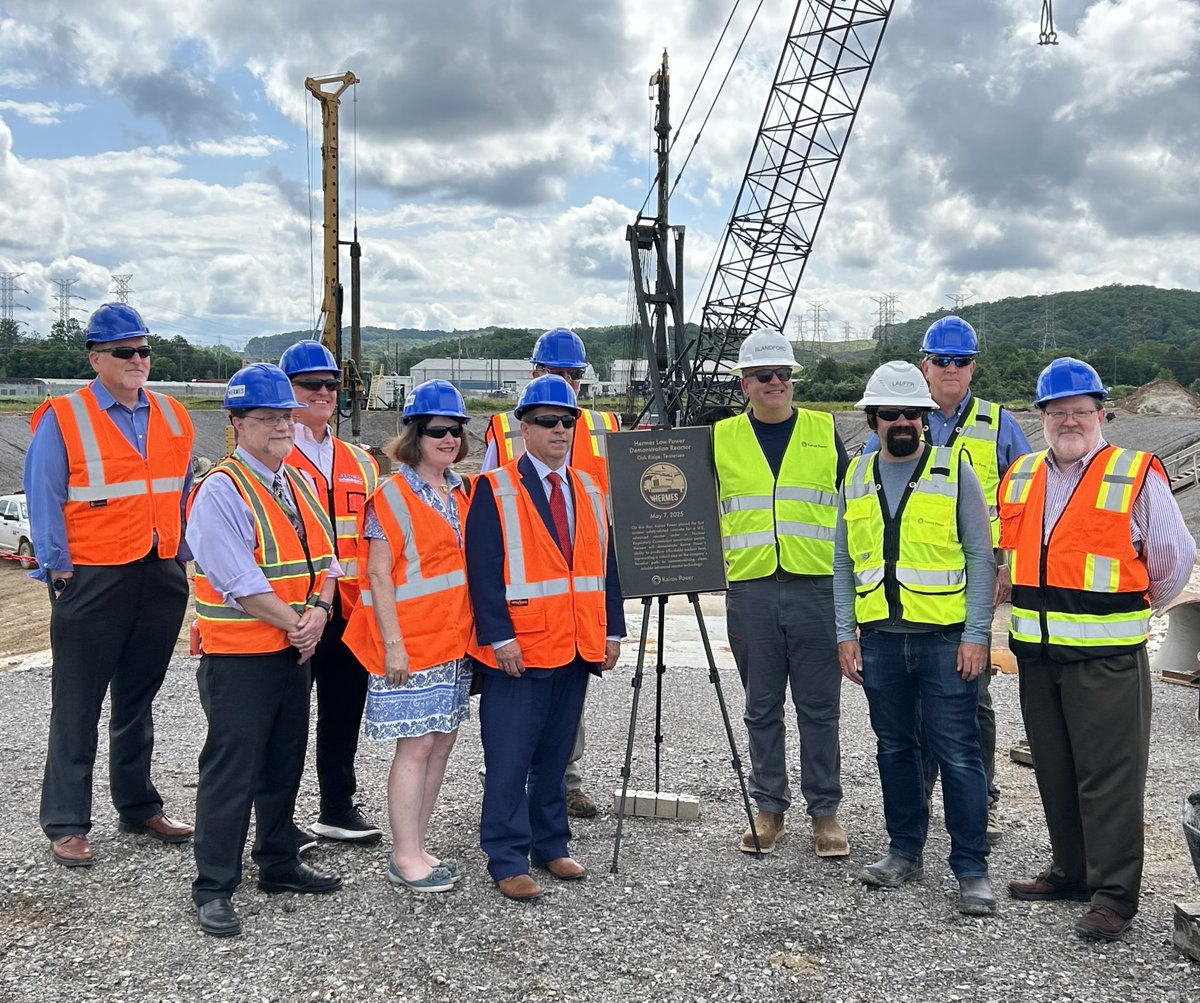 RepChuck's tweet photo. Ahead of the annual @ValleyCorridor Conference in 
Oak Ridge tomorrow,I toured @KairosPower's Hermes Demonstration Reactor construction site, which will be the first advanced test reactor built in the United States.

The TVC Conference will bring together Kairos and hundreds of other leaders from government, industry, and academia who are creating America's New Nuclear Renaissance.