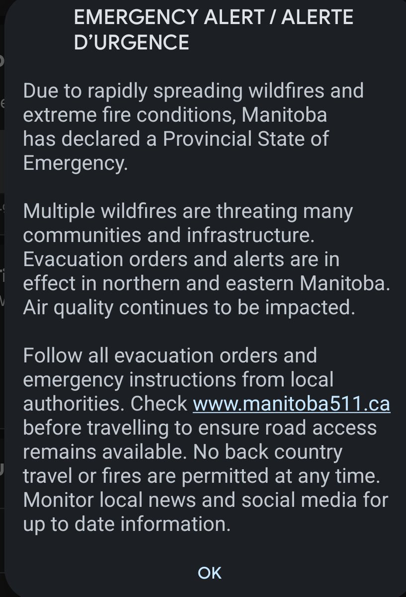 NorthernHvst's tweet image. Stay safe out there fellow Manitobans!