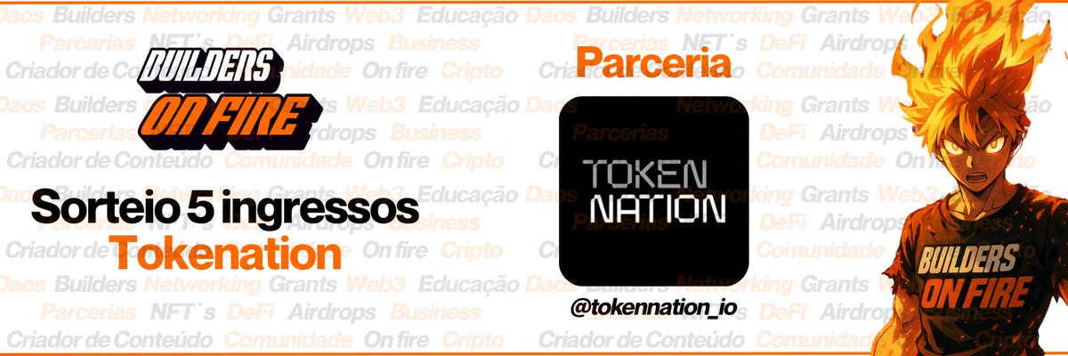 Builders on Fire 🔥 (@buildersonfire) on Twitter photo Evento chegando e a <a href="/tokennation_io/">TokenNation</a> fortalecendo a comunidade com 5 ingressos para o seu evento!
🧧Como participar?🧧
- Siga a <a href="/buildersonfire/">Builders on Fire 🔥</a> e <a href="/tokennation_io/">TokenNation</a>
- Marque 2 amigos nos comentários
🗓️ Sorteio válido até amanhã 28/05 22h00
Boa sorte pessoal. Evento chegando e a <a href="/tokennation_io/">TokenNation</a> fortalecendo a comunidade com 5 ingressos para o seu evento!
🧧Como participar?🧧
- Siga a <a href="/buildersonfire/">Builders on Fire 🔥</a> e <a href="/tokennation_io/">TokenNation</a>
- Marque 2 amigos nos comentários
🗓️ Sorteio válido até amanhã 28/05 22h00
Boa sorte pessoal.