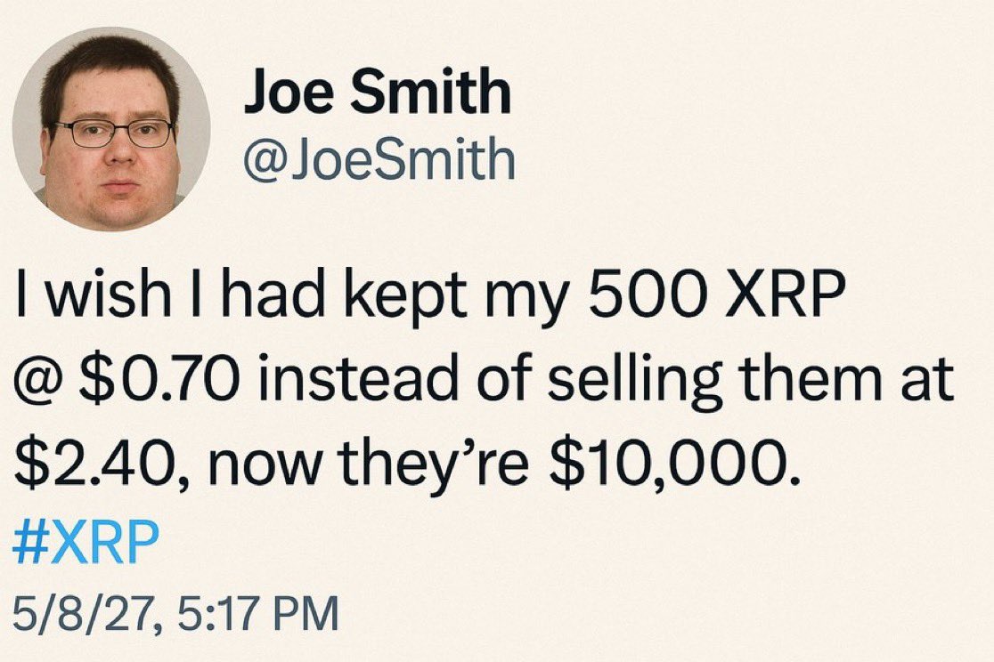RemiReliefX's tweet photo. For those that don’t understand that XRP will be $10k, $100k, $1M each in the future…the XRP family needs our own poster child lol.

These BTC investors unfortunately couldn’t picture the future either… https://t.co/UmXoRVZgya
