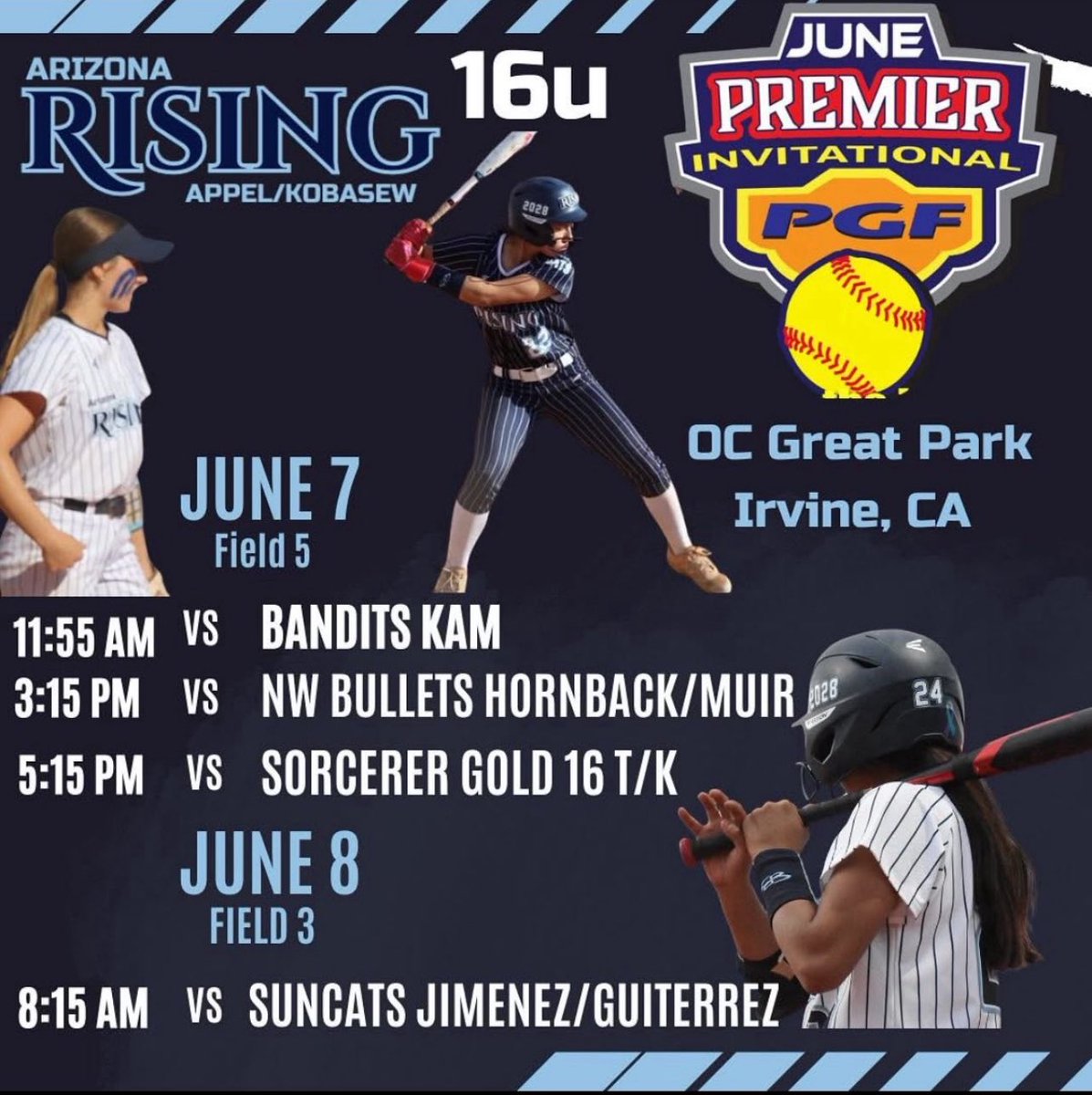Takoah (Koah) (@takoah_jones24) on Twitter photo First tournament for the summer is next wknd, June Premier Invitational. Hope to see you out there.!! <a href="/Trisha_Ford/">Trisha Ford</a>, <a href="/RisingKobasew/">Arizona Rising Appel/Kobasew</a>, <a href="/AggieSoftball/">Texas A&M Softball</a>, <a href="/D1Softball/">D1Softball</a>, <a href="/LineDsoftball/">Line Drive Media</a> First tournament for the summer is next wknd, June Premier Invitational. Hope to see you out there.!! <a href="/Trisha_Ford/">Trisha Ford</a>, <a href="/RisingKobasew/">Arizona Rising Appel/Kobasew</a>, <a href="/AggieSoftball/">Texas A&M Softball</a>, <a href="/D1Softball/">D1Softball</a>, <a href="/LineDsoftball/">Line Drive Media</a>