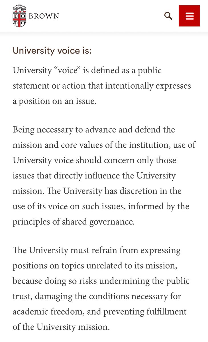 BREAKING: Brown University has adopted institutional neutrality: