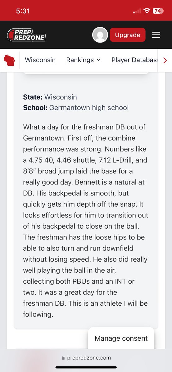 Bennett Coulter (@coulterbennett3) on Twitter photo Thank you <a href="/MJ_NFLDraft/">Mark Johnson</a> for the write up at the <a href="/PrepRedzoneWI/">Prep Redzone Wisconsin</a> football camp. <a href="/GtownGridiron/">Germantown Gridiron Club</a> <a href="/sixstarfootball/">Six Star Football | PLUS+</a> Thank you <a href="/MJ_NFLDraft/">Mark Johnson</a> for the write up at the <a href="/PrepRedzoneWI/">Prep Redzone Wisconsin</a> football camp. <a href="/GtownGridiron/">Germantown Gridiron Club</a> <a href="/sixstarfootball/">Six Star Football | PLUS+</a>