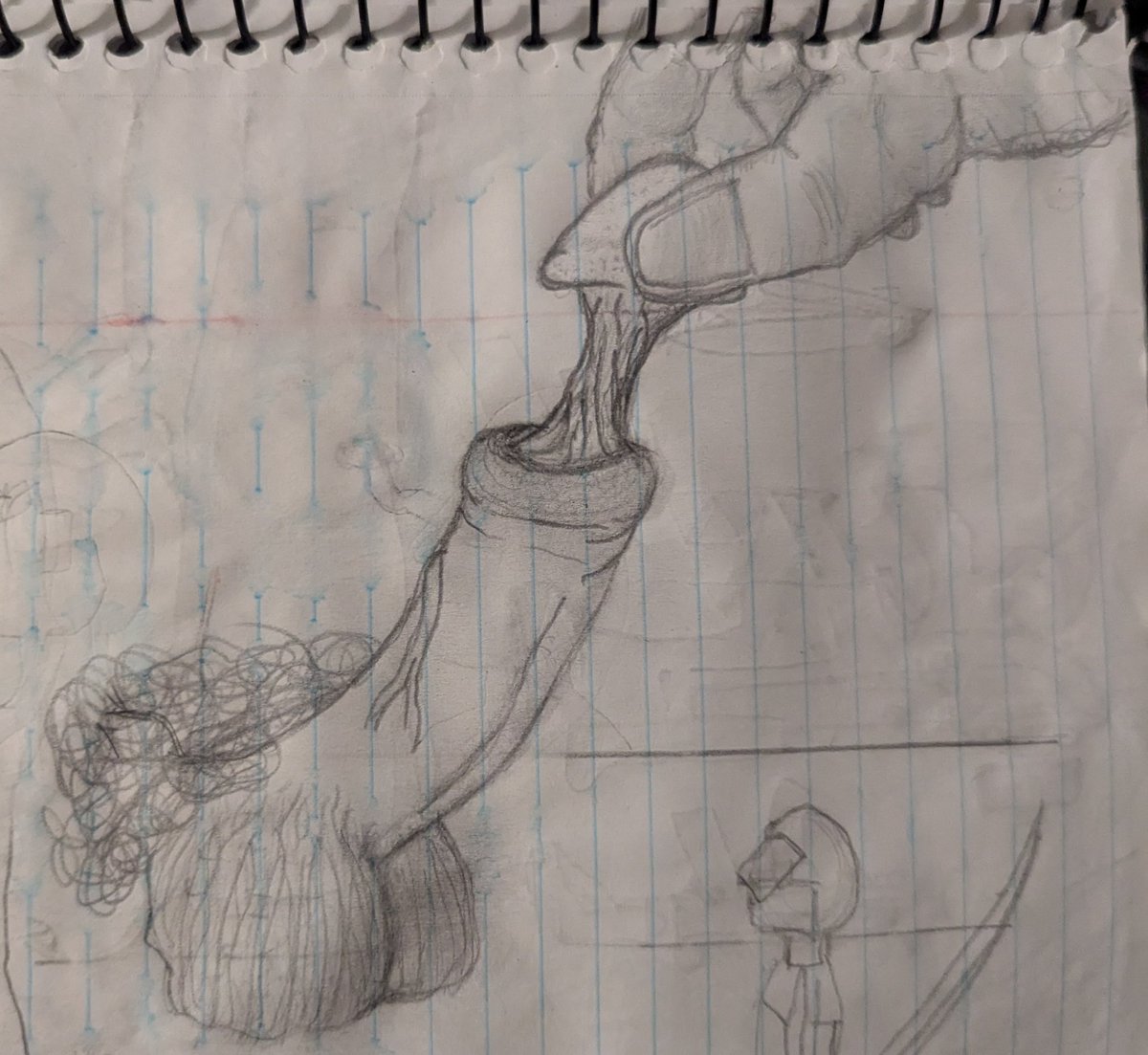 nickmunny's tweet photo. I dreamed this happened to me, but it popped clean off. When I woke up I was really scared cause it felt so real 😭 I just had to doodle it lol https://t.co/ZH5GTSA7rf