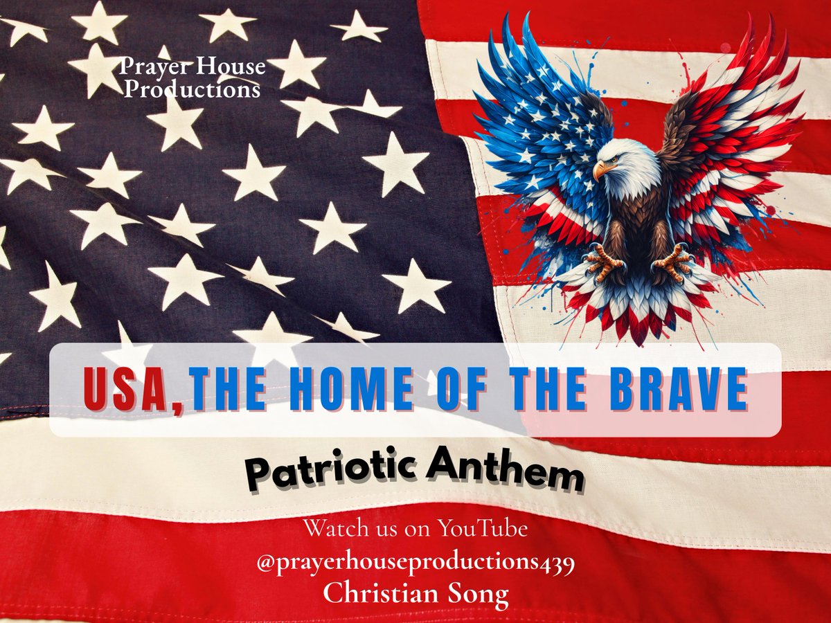 prayerhouse439's tweet photo. @OperHealAmerica Amen! Celebrate July 4th with “USA, the Home of the Brave, https://t.co/8KfhOUsHfV this heartfelt patriotic anthem that captures the unyielding, rugged spirit of America. Enjoy and share this song!
#USAanthem  #PatrioticMusic #AmericanPride #IndependenceDay #CountryAnthem https://t.co/3TGzxALIns