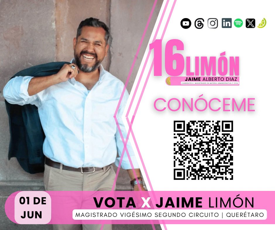 ⚖️ La justicia no se improvisa. Se construye con experiencia. 

Soy <a href="/JaimeLimonMX/">Jaime Limón MX</a> y he dedicado mi vida a defender el Estado de Derecho. Conoce mi trayectoria y logros aquí: 📲 bit.ly/JaimeLimonMX

Este 1º de junio, #Querétaro elige con responsabilidad.

#Elecciones2025MX