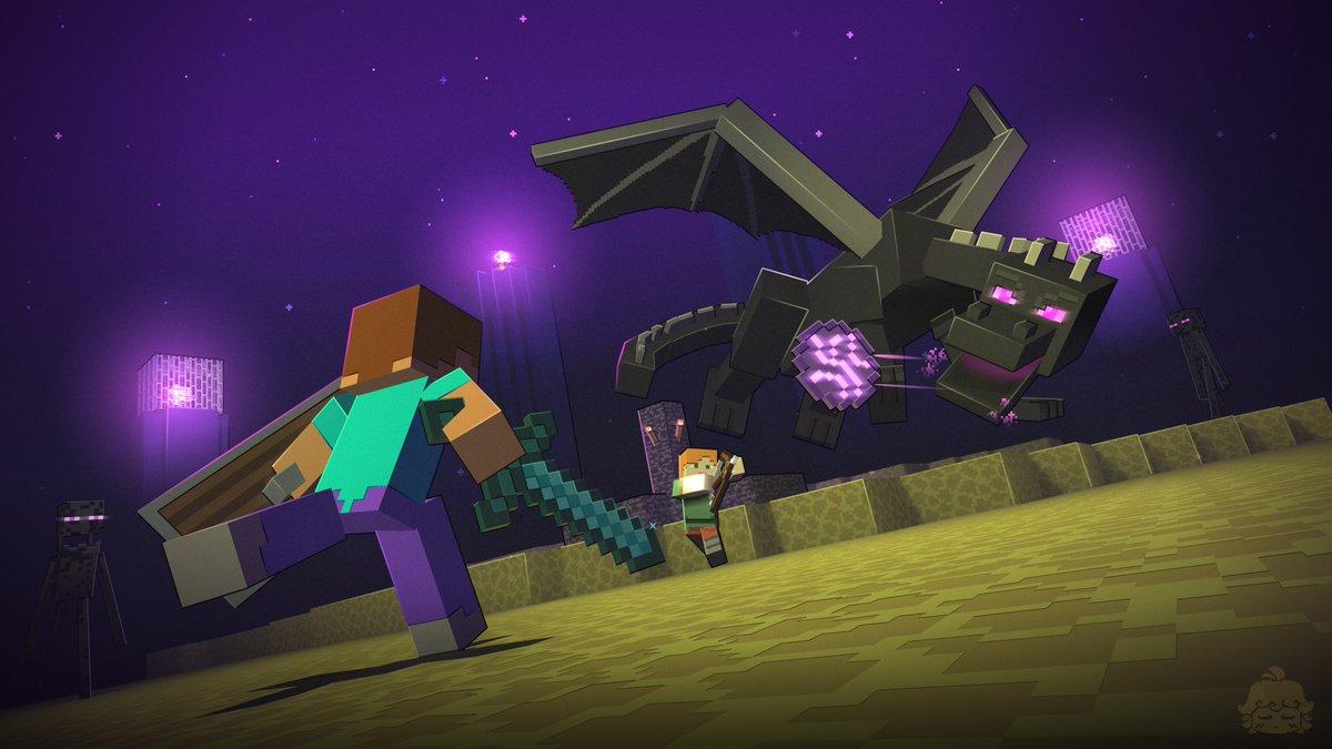 CrepikCZ's tweet photo. Art: End - Crepi 5-2025 🌌

Have you ever finished Minecraft? What year? 🤔
#minecraft #nostalgia #art #artist #minecraftart https://t.co/lbA5IRKy5z
