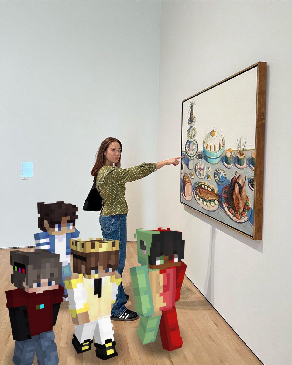 laufey enjoying a visit to the art museum with the skibidi slicers 🖼️