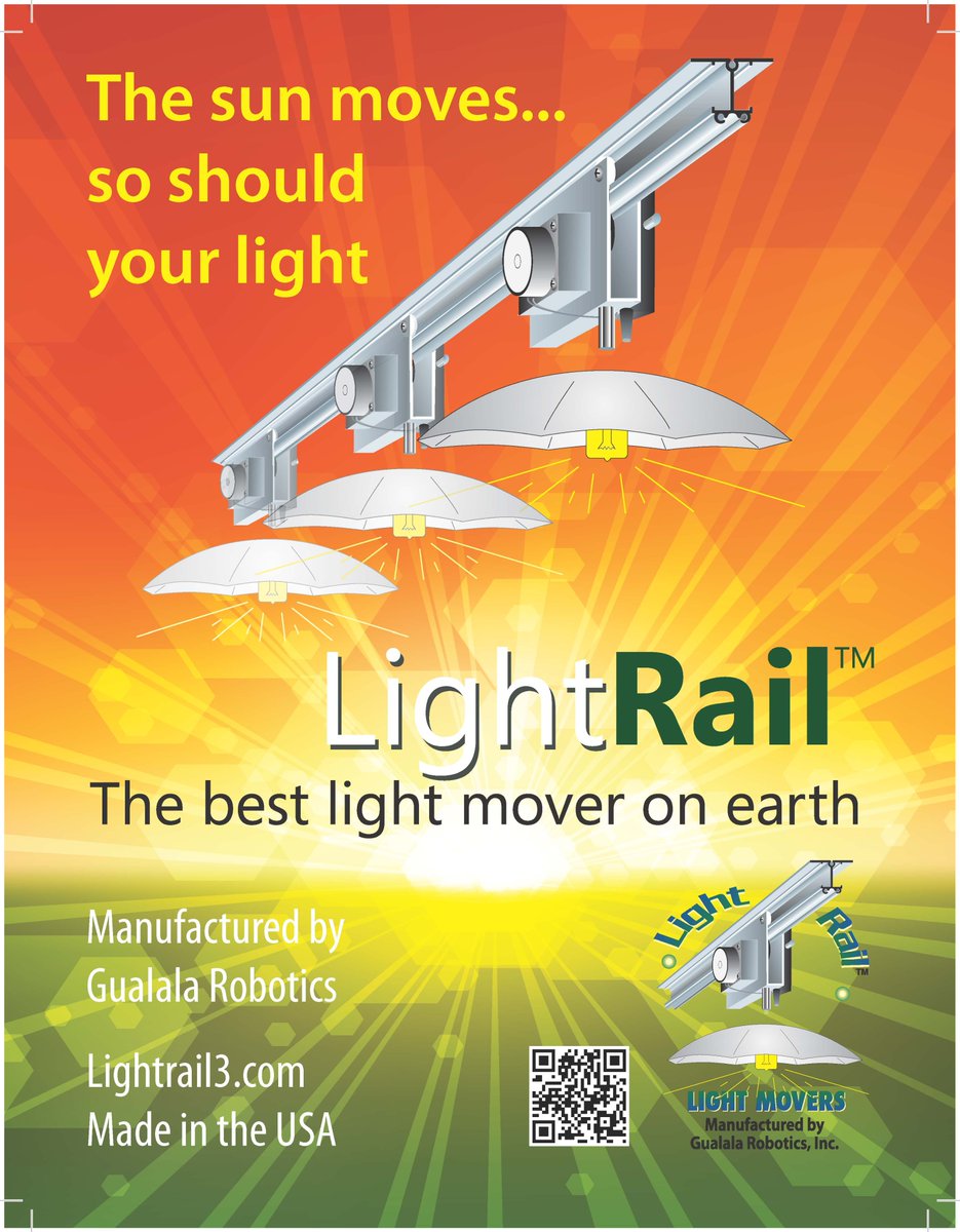 GualalaRobotics's tweet image. The sun moves. So should your grow light. LightRail grow light movers. LightRail3.com #smartfarming #futureoffarming #agtech
