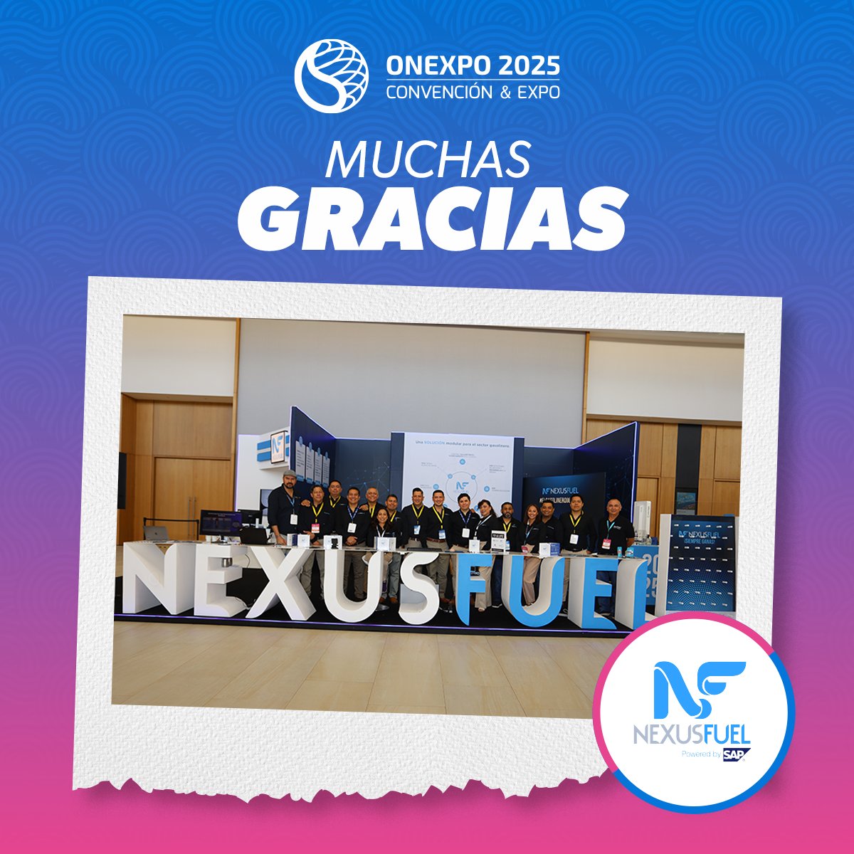 OnexpoNacional's tweet photo. Agradecemos a @NexusFuel_ por formar parte de #OCE2025 como patrocinador en nuestro evento. https://t.co/LW5P4wFRmo
