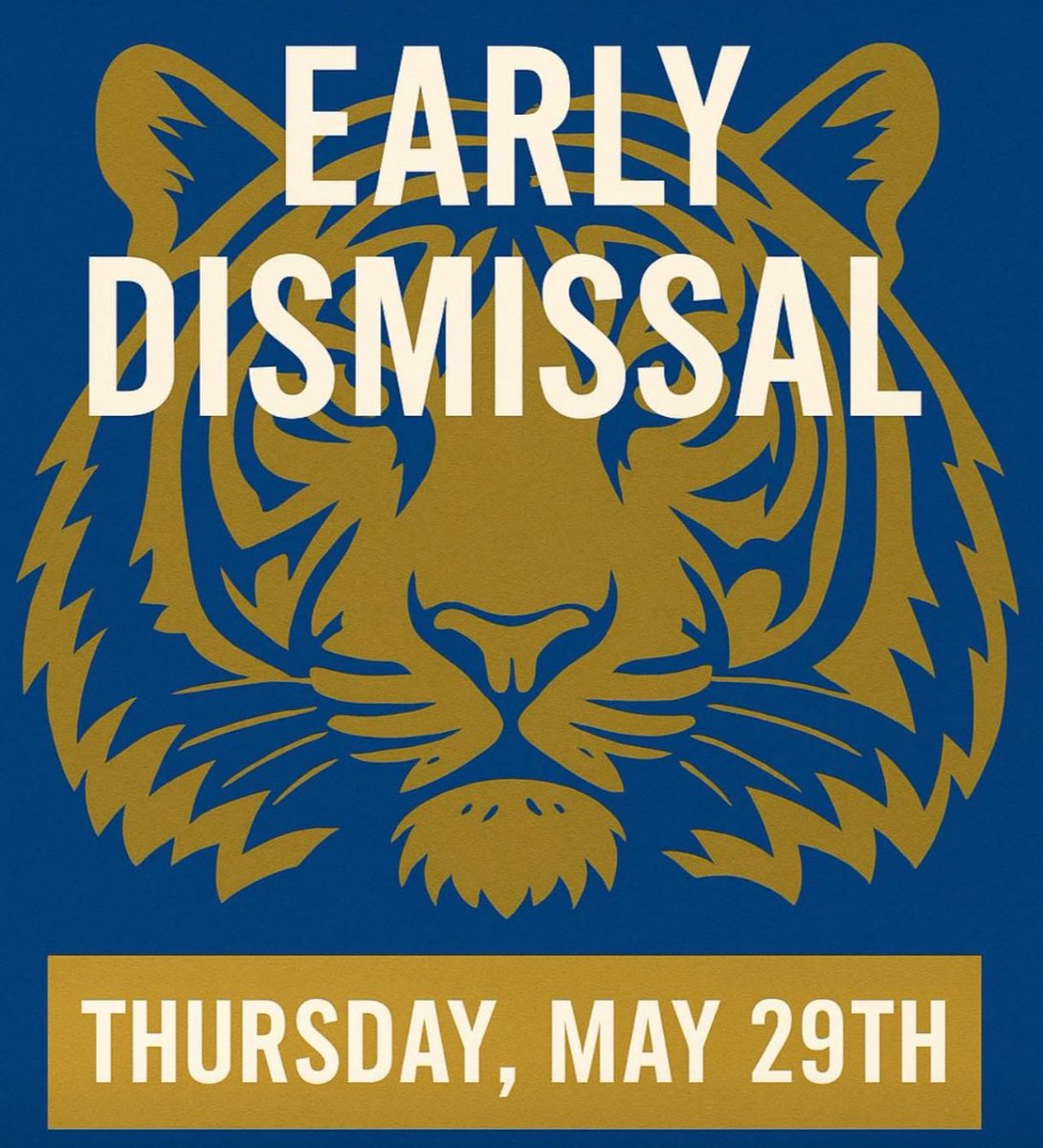 Thursday, May 29, 2025, is the last day of school for our students! It will be a 60% day, We wish you a wonderful, relaxing, and safe summer filled with joy! 
60% Day Dismissal Times:
12:00-Elementary schools 
12:30-Middle Schools 
12:45-Canton High School