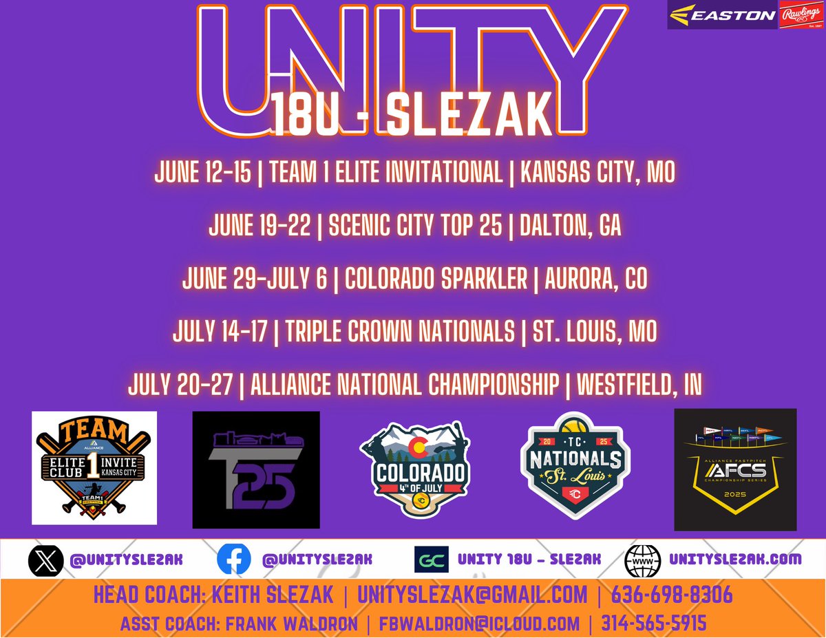 LET’S GO!! <a href="/thealliancefp/">The Alliance Fastpitch</a> <a href="/TCSFastpitch/">TC Fastpitch</a> <a href="/ConnectSports_/">Connect Sports</a> <a href="/Team1_fastpitch/">Team 1 Fastpitch</a> <a href="/HFLfastpitch/">Heart of America Fastpitch League | HFL</a> <a href="/VAUnitySB/">Unity Softball</a>
