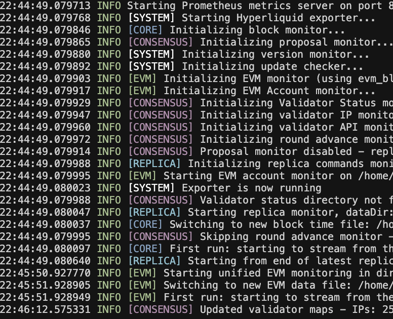 Mura (@murakamikaze) on Twitter photo Our <a href="/HyperliquidX/">Hyperliquid</a> exporter is about to get a much needed refresh.
moar metrics, more better, more beautiful Our <a href="/HyperliquidX/">Hyperliquid</a> exporter is about to get a much needed refresh.
moar metrics, more better, more beautiful