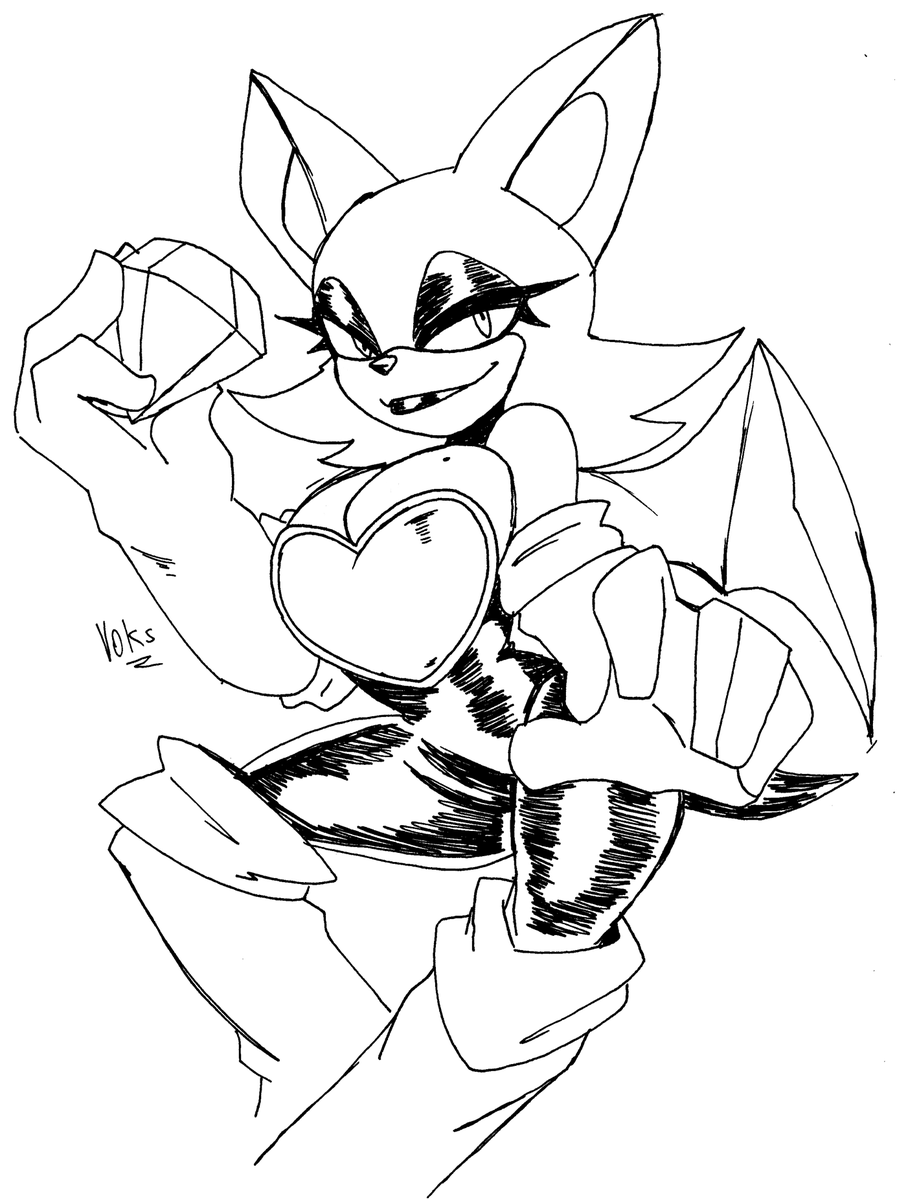 Warm up doodle Rouge.

Haven't ever attempted an actual draw of her until now.