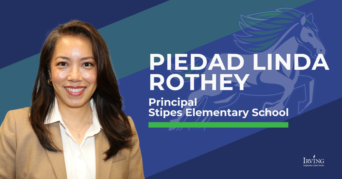 Filling key leadership vacancies with the right individuals is essential to maintaining the strength and stability of #TeamIrving. Join us in celebrating these outstanding leaders as they step into these vital roles!

🎊  Hats off to Piedad Linda Rothey on being named Principal