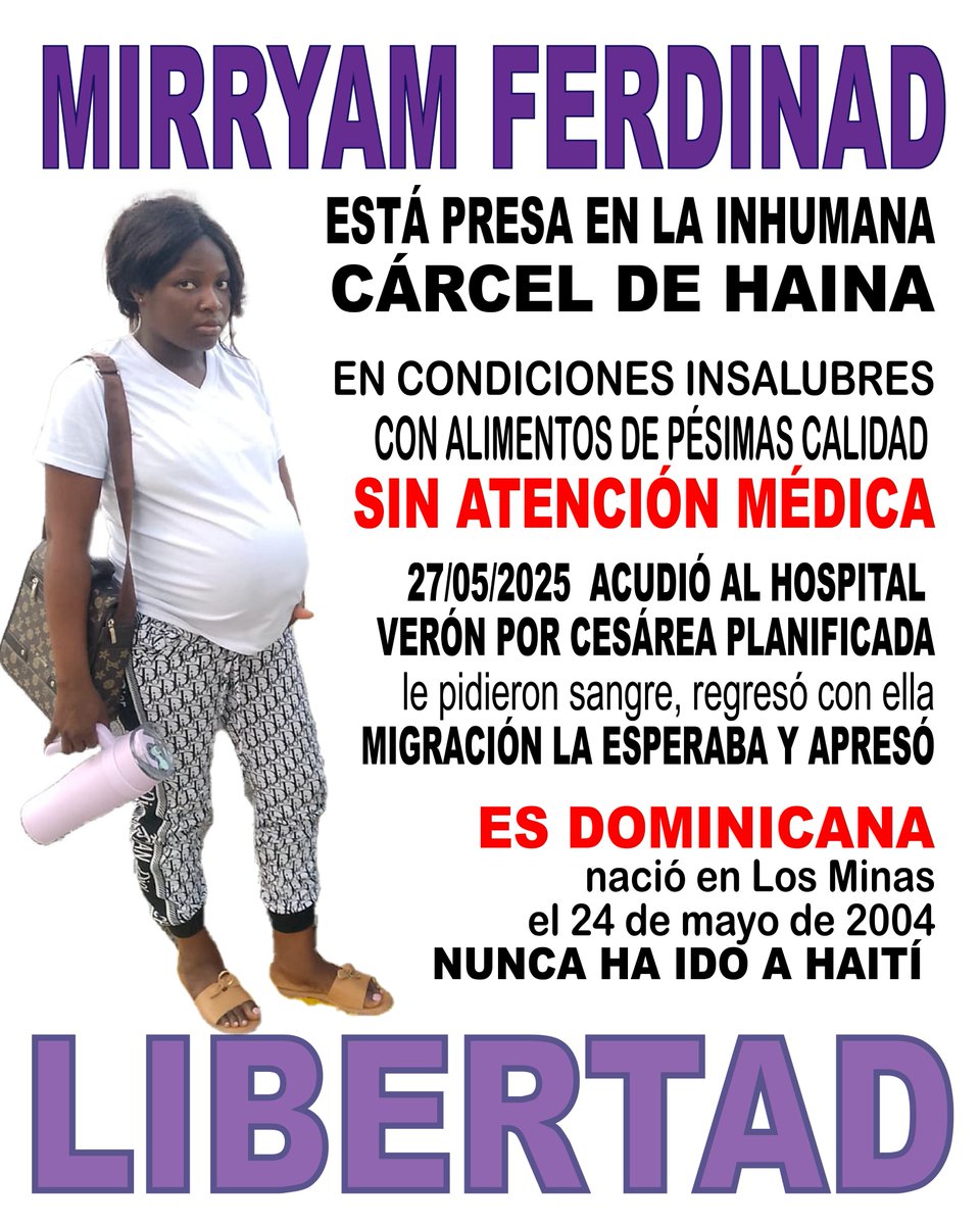 AccionAfroDom's tweet image. Denuncia, esta joven fue citada por su ginecólogo para hacerle cesárea en el día de ayer, cuando ella llegó con la sangre al hospital la estaba esperando Migración y la tienen presa en Haina sin atención médica, van a dejar que se muera ella o el bebé.