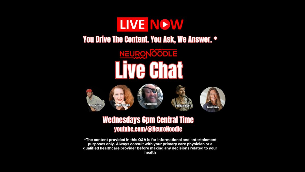 NeuroNoodle (@neuronoodle1) on Twitter photo 🎙️ We are LIVE NOW! 🧠✨ Join the Neurofeedback Podcast Q&A!
✅ Neurofeedback, brain mapping, ADHD & more!
✅ Ask your questions LIVE! 📺 Watch now: youtube.com/live/v_DAEitEZ…
#NeuroNoodle #Neurofeedback #BrainHealth #Podcast 🎙️ We are LIVE NOW! 🧠✨ Join the Neurofeedback Podcast Q&A!
✅ Neurofeedback, brain mapping, ADHD & more!
✅ Ask your questions LIVE! 📺 Watch now: youtube.com/live/v_DAEitEZ…
#NeuroNoodle #Neurofeedback #BrainHealth #Podcast