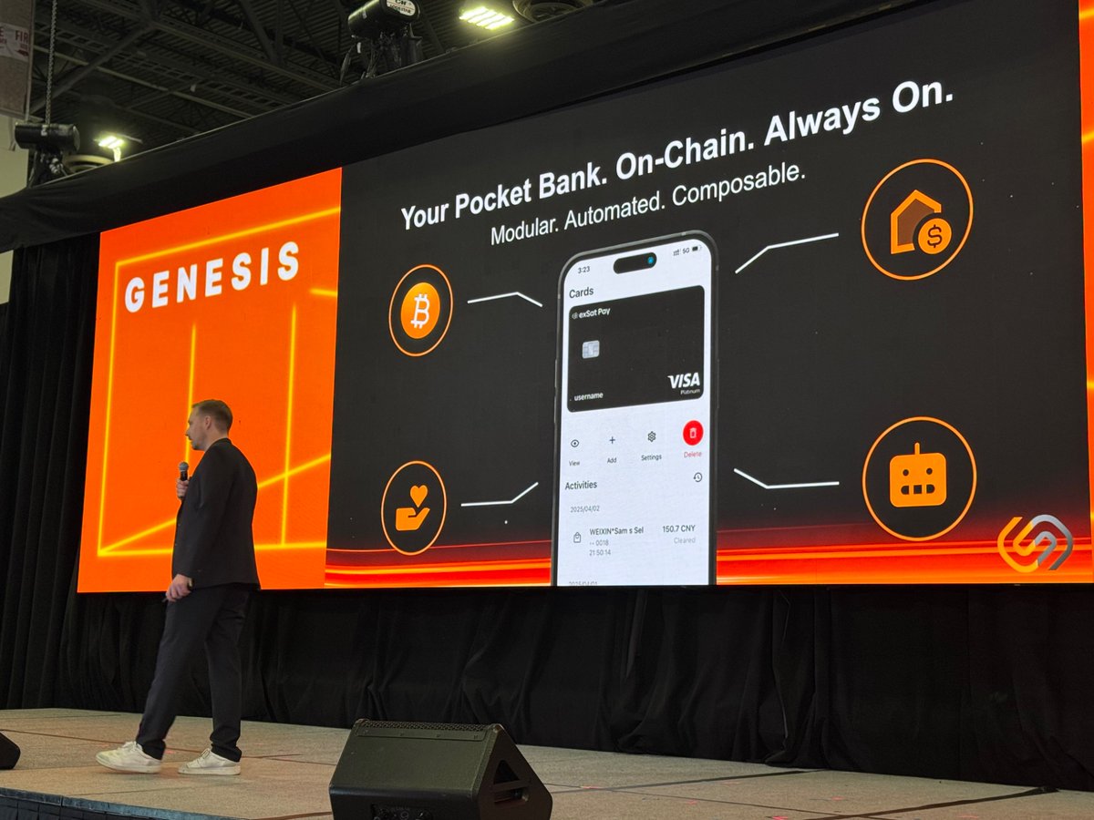 exSat Network (@exsatnetwork) on Twitter photo exSat CMO <a href="/Tristan0x15/">Tristan Dickinson</a> presented a special keynote at <a href="/TheBitcoinConf/">The Bitcoin Conference</a> earlier today in Vegas.
Tristan explored the future of #Bitcoin and exSat’s role in unlocking BTCFi through Web3 Banking.
The future of Bitcoin isn’t just being talked about. It’s here. exSat CMO <a href="/Tristan0x15/">Tristan Dickinson</a> presented a special keynote at <a href="/TheBitcoinConf/">The Bitcoin Conference</a> earlier today in Vegas.
Tristan explored the future of #Bitcoin and exSat’s role in unlocking BTCFi through Web3 Banking.
The future of Bitcoin isn’t just being talked about. It’s here.