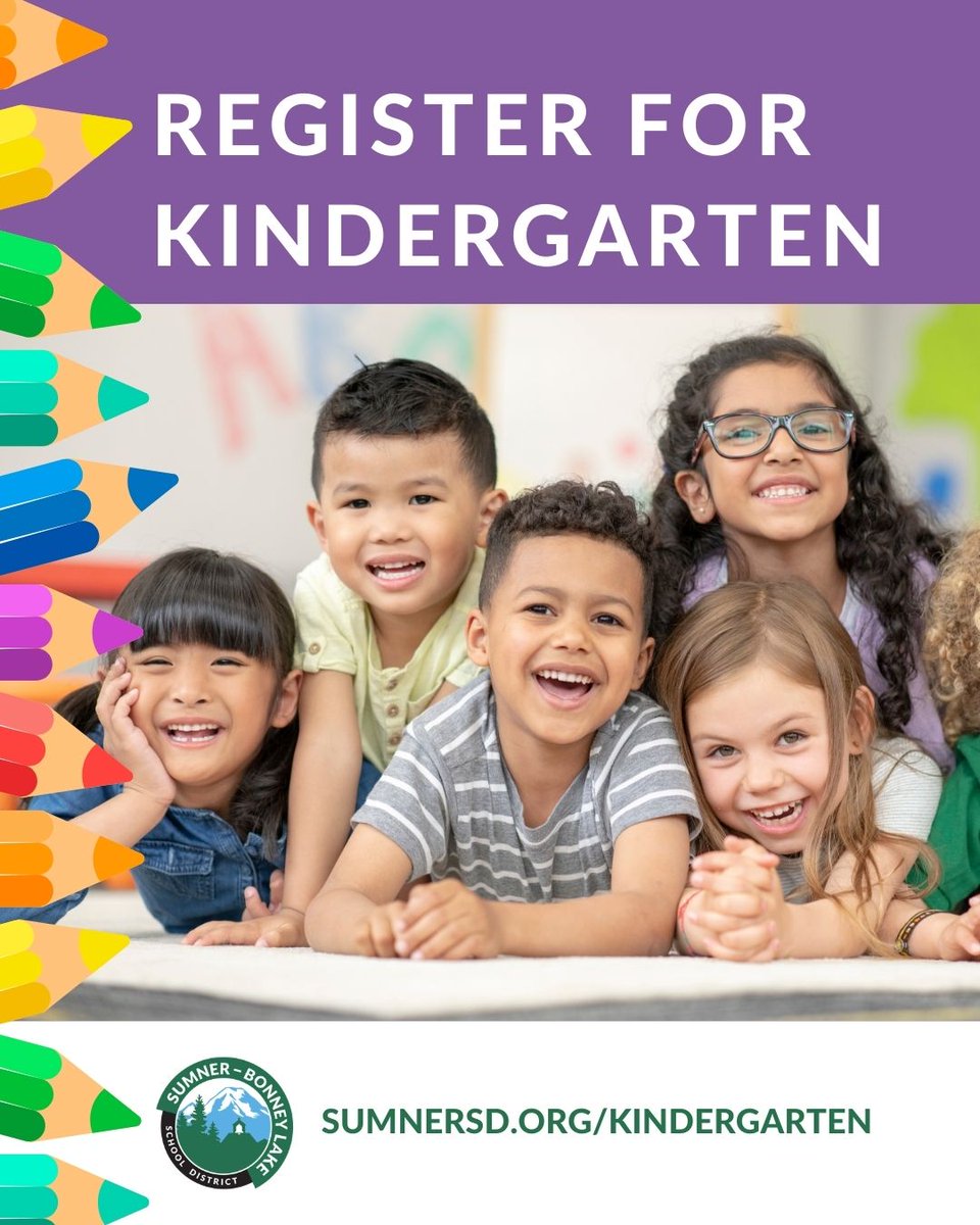Now’s the right time to enroll for Kindergarten! The sooner you enroll, the better we can keep you informed. Get information on what documents you need and how to enroll, The process is all online at sumnersd.org/register. <a href="/SumnerSchools/">Sumner-Bonney Lake School District</a> <a href="/Adam_Uhler/">Adam Uhler</a> @LaurieDent1