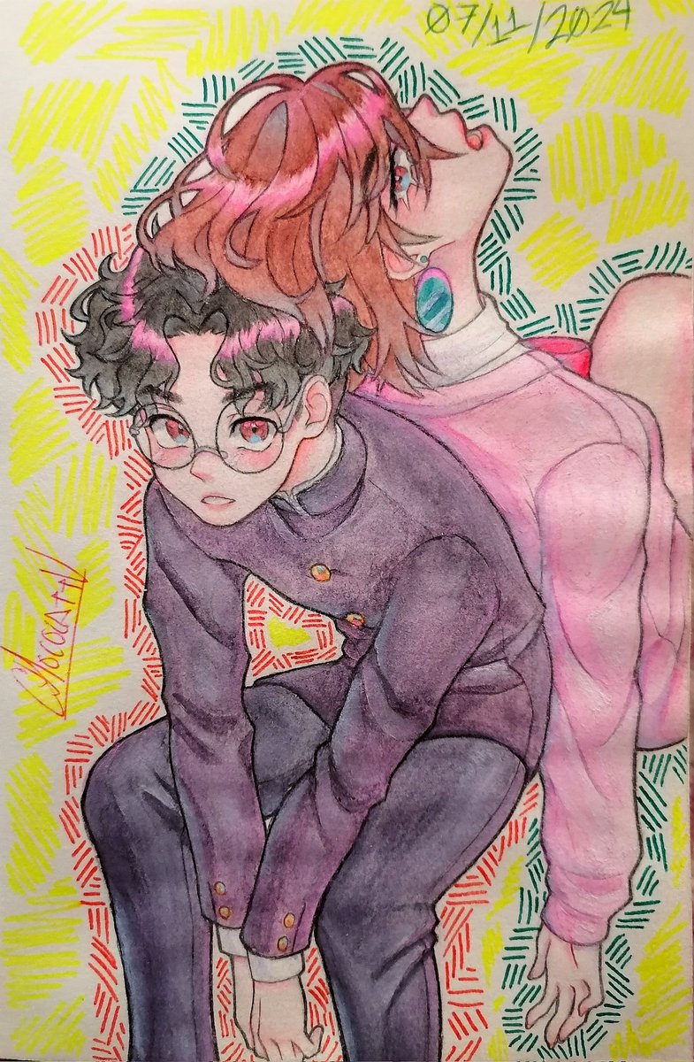 ChocolattV's tweet image. The first one i posted on my insta, but the second one is twt exclusive teehee
#Dandadan #MomoAyase #okarun #WatercolorArt