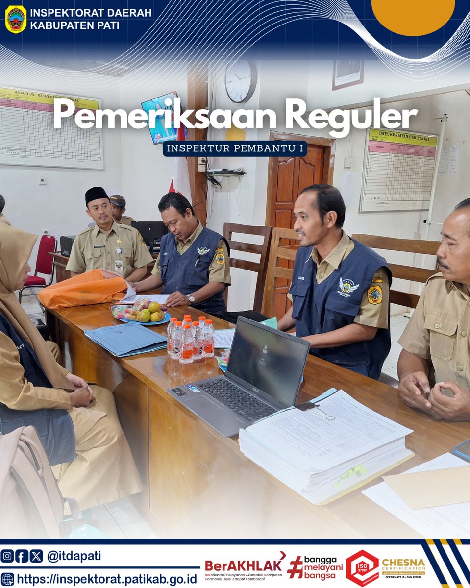 itdapati's tweet image. Senin (26/05/2025), Tim Irban I melaksanakan Pemeriksaan Kinerja atas Pengelolaan Dana Desa, Alokasi Dana Desa, Bantuan Keuangan Kabupaten dan Pendapatan Asli Desa TA 2024 &amp;amp; 2025 pada Desa di Kecamatan Gunungwungkal.

#ASNBerAHLAK
#BanggaMelayaniBangsa
