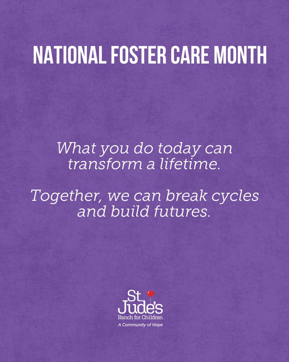 StJudesRanch's tweet image. You can still make an impact during National Foster Care Month. 💜
Swipe for some inspiration.
Learn more or make a donation at ow.ly/aJGh50W0wBn.
#CommunityofHope #FosterLove #FosterCare #FosterCareSystem #ThisIsFosterCare #nationalfostercaremonth