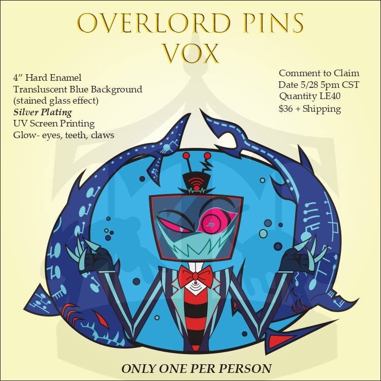 bambixthebeast's tweet photo. Alright, go get the boy!!
Please comment to claim over on the post over on the other platform. 24hr limit
This design will be retiring if we do not reach the LE30, and this C2C will be cancelled.
Thanks for your support! #vox #overlordvox #voxhazbinhotel #hellishmerch https://t.co/tdUh63amSK