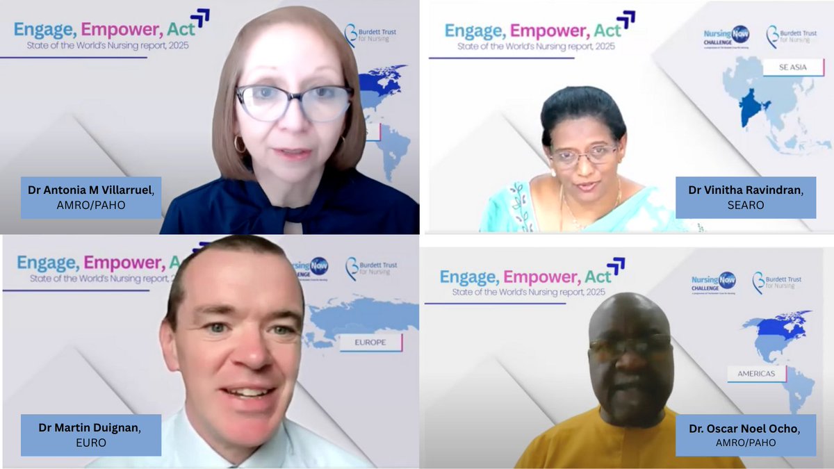 Global Network of WHO CCs for Nursing & Midwifery (@gnwhocc) on Twitter photo Our colleagues presented during #SOWN25 regional launches advocating for evidence-based practice and policy! <a href="/NursingNow2020/">Nursing Now Challenge</a>
🔗Read more: shorturl.at/OpAuL
<a href="/BurdettTrust/">Burdett Trust 💙</a> <a href="/ns_mahidol/">Faculty of Nursing Mahidol University</a> <a href="/UWI_StAugustine/">UWI St. Augustine</a> <a href="/PennNursingDean/">Antonia Villarruel</a> <a href="/OffCMCVellore/">CMC Vellore (Official)</a> <a href="/RCSI_Nursing/">nursing@rcsi.ie</a> <a href="/whoccmichele/">Prof Michele Rumsey AM FACN PhD</a> <a href="/utsSoNM/">UTS School of Nursing & Midwifery</a> Our colleagues presented during #SOWN25 regional launches advocating for evidence-based practice and policy! <a href="/NursingNow2020/">Nursing Now Challenge</a>
🔗Read more: shorturl.at/OpAuL
<a href="/BurdettTrust/">Burdett Trust 💙</a> <a href="/ns_mahidol/">Faculty of Nursing Mahidol University</a> <a href="/UWI_StAugustine/">UWI St. Augustine</a> <a href="/PennNursingDean/">Antonia Villarruel</a> <a href="/OffCMCVellore/">CMC Vellore (Official)</a> <a href="/RCSI_Nursing/">nursing@rcsi.ie</a> <a href="/whoccmichele/">Prof Michele Rumsey AM FACN PhD</a> <a href="/utsSoNM/">UTS School of Nursing & Midwifery</a>