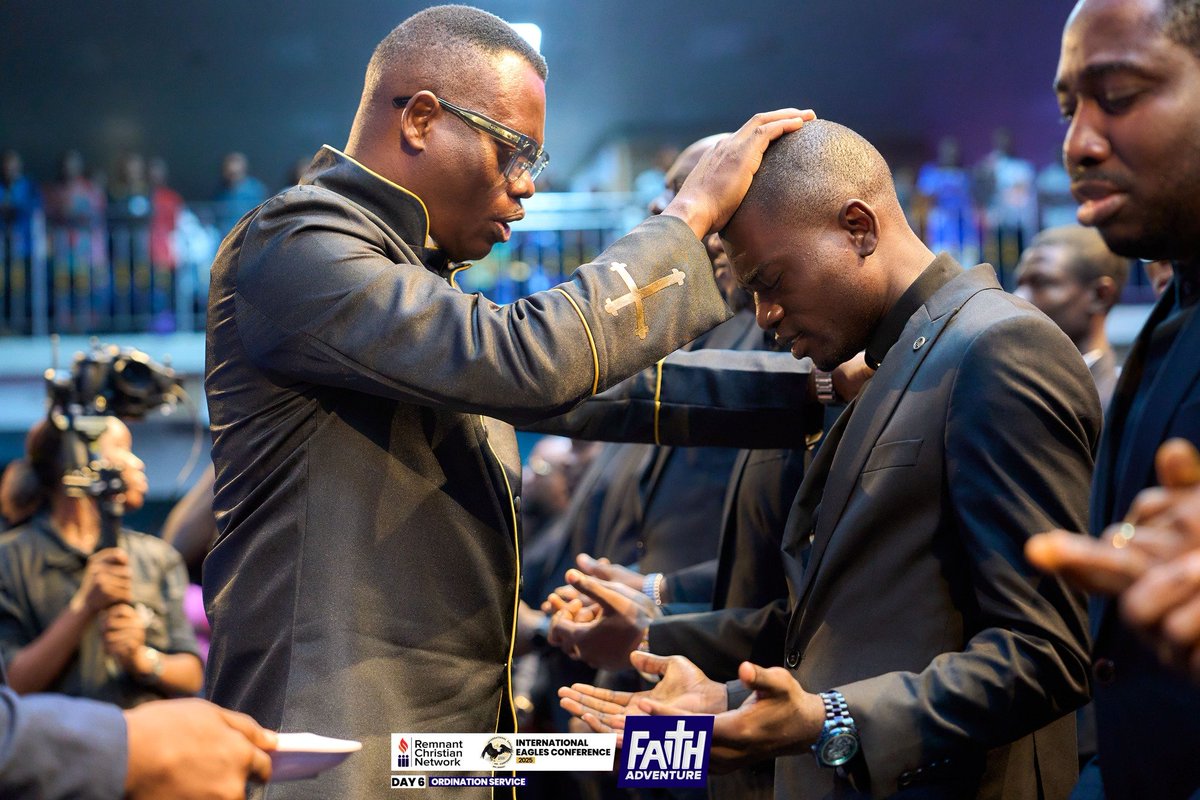 ShekinahNetwork's tweet photo. Behold Some Pictures From The Historic Moment! As Our Father Apostle Arome Osayi  Ordains Apostle Philip Cephas  To The Office Of The Clergy At The International Eagles Conference, 2025 At RCN
I Present To You Reverend Philip Cephas  Of Shekinah Network International ! https://t.co/8eMeLDxJph