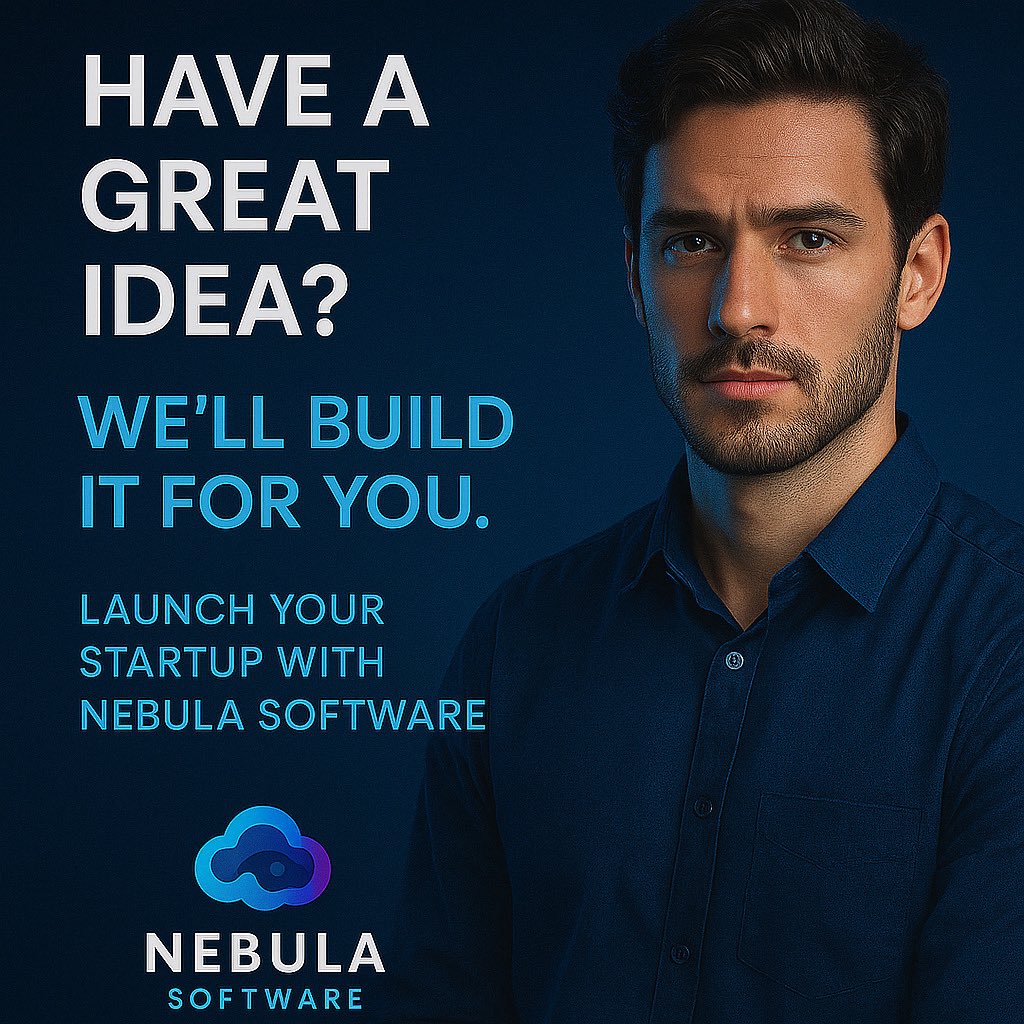 software_nebula's tweet photo. Got a startup idea? Let’s build it.
You focus on the vision — Nebula Software handles the tech, design, and launch.
Custom websites, apps, and AI tools — done for you. https://t.co/VJF55iKM5K