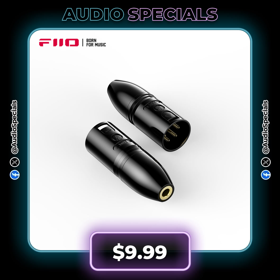 audiospecials's tweet image. ADAPT YOUR AUDIO! 🎧🔌

🔌 FiiO XLR to 4.4mm Balanced Adapter
💵 $9.99

🔗 s.click.aliexpress.com/e/_opVHlzz

#FiiO #AudioAdapter #BalancedAudio