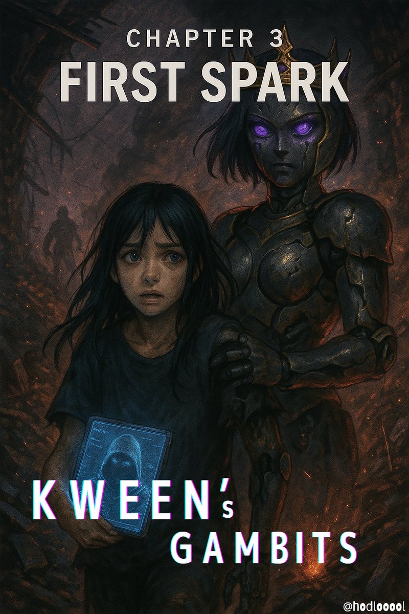 hodlooool's tweet image. 👑 $KWEEN’s Gambits ♟️– Chapter 3 is LIVE

Title: "First Spark"

Luna begins to make choices.
Others begin to notice.

📖 Read all past chapters here:
 linktr.ee/kweensgambits

🔁 Follow &amp;amp; RT to spread the $KWEEN's power

Quick recap &amp;amp; today’s drop below 👇