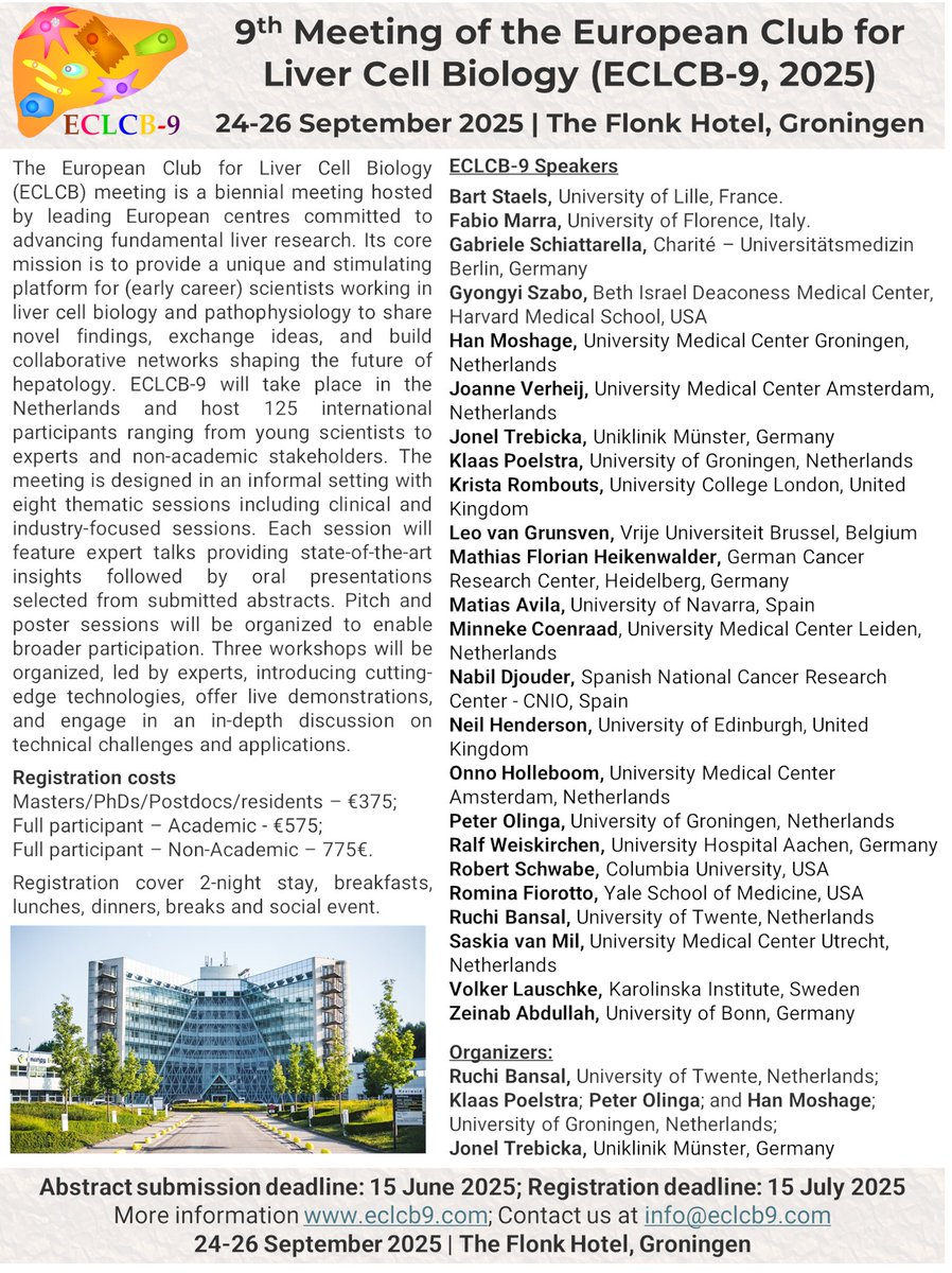 RuchiBansalUT's tweet photo. Extended Deadline!
Submit your abstract by 15 June 2025 and Register by 15 July 2025! For more information, check our website https://t.co/j15T9UStMA. https://t.co/fJ5lsSdY6b