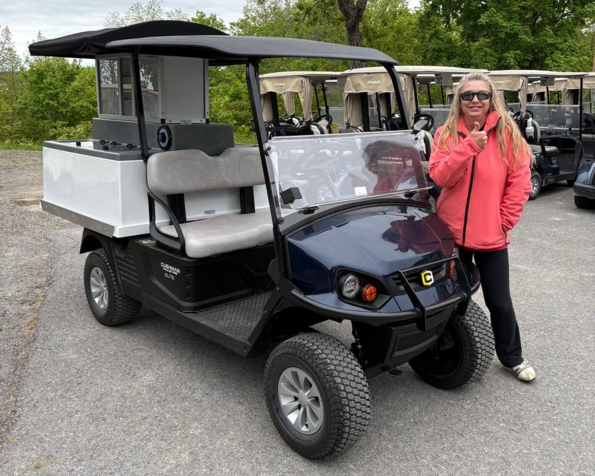 G.C. Duke Equipment (@gc_duke) on Twitter photo A nice new ride for a well deserving 18 year veteran on the beverage cart duties at the beautiful <a href="/Smugglers_Glen/">Smuggler's Glen</a> golf course!
Huge thanks to Jason and the entire team. #triplelithium
<a href="/glenhouseresort/">Glen House Resort</a> <a href="/fairway_cafe/">Fairway Cafe</a> <a href="/bruceleeholt/">Bruce Holt</a> <a href="/CushmanVehicles/">Cushman Vehicles</a> A nice new ride for a well deserving 18 year veteran on the beverage cart duties at the beautiful <a href="/Smugglers_Glen/">Smuggler's Glen</a> golf course!
Huge thanks to Jason and the entire team. #triplelithium
<a href="/glenhouseresort/">Glen House Resort</a> <a href="/fairway_cafe/">Fairway Cafe</a> <a href="/bruceleeholt/">Bruce Holt</a> <a href="/CushmanVehicles/">Cushman Vehicles</a>