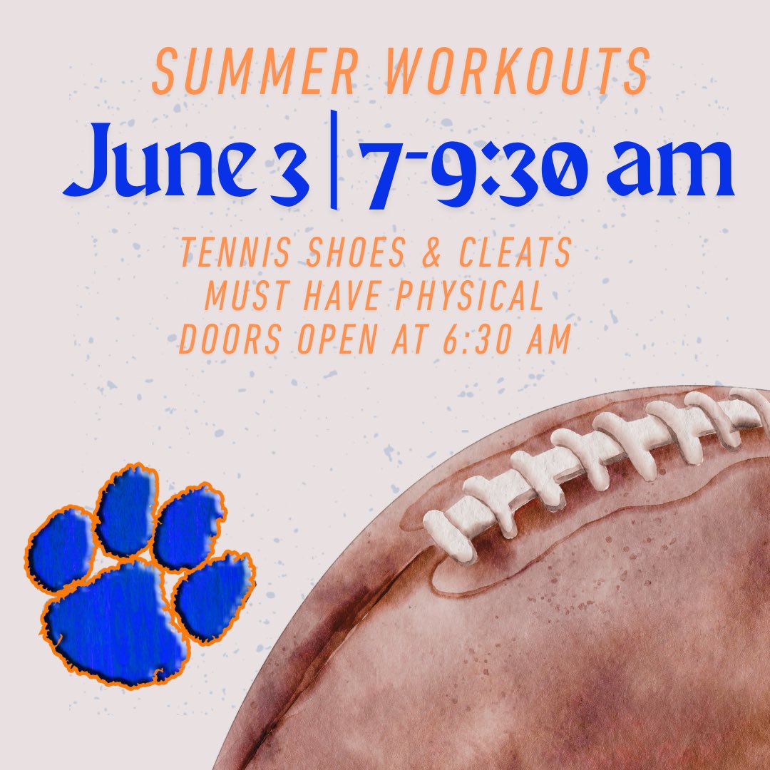 Summer workouts start next week! 🐾