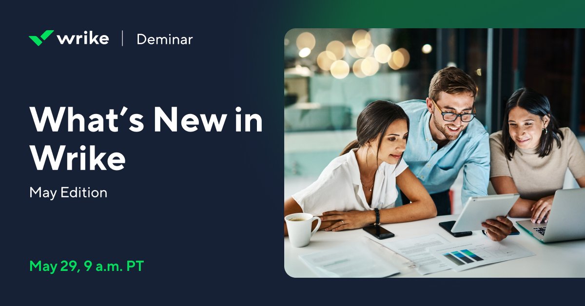 ✨ May updates = officially live

📅 May 29 | 9 a.m. PT

💻 Table view upgrades
📱 Mobile approvals
📝 Text widget glow-up

Hit the link below to join the live walkthrough 🔗

Register here: wrike.com/deminar-whats-…